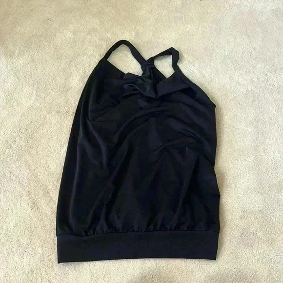 Tops - Black cowl neck racer  back tank top